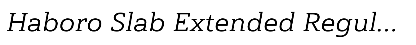 Haboro Slab Extended Regular Italic